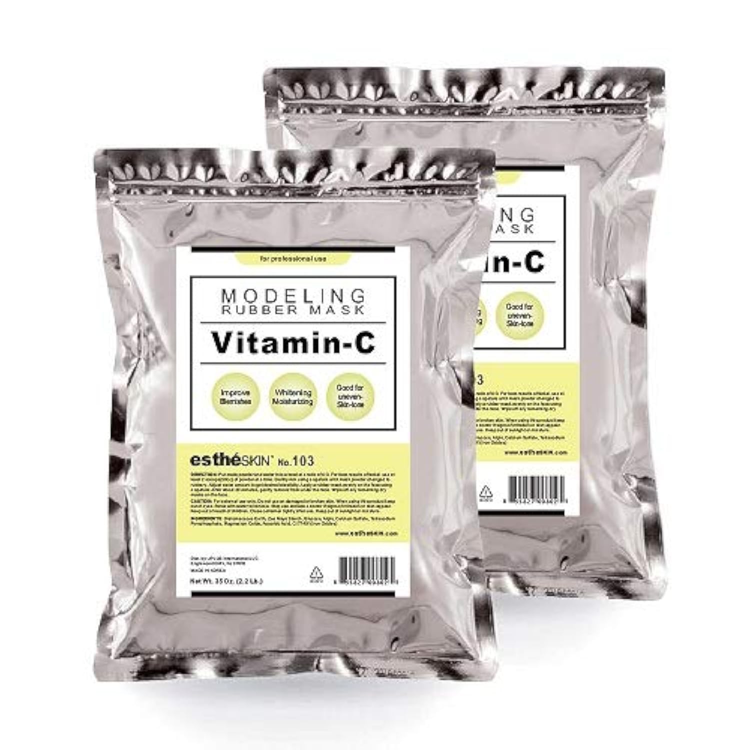 (2 pack) No.103 Vitamin-C Modeling Mask Powder for Professional Facial Treatment, 35 Oz.
