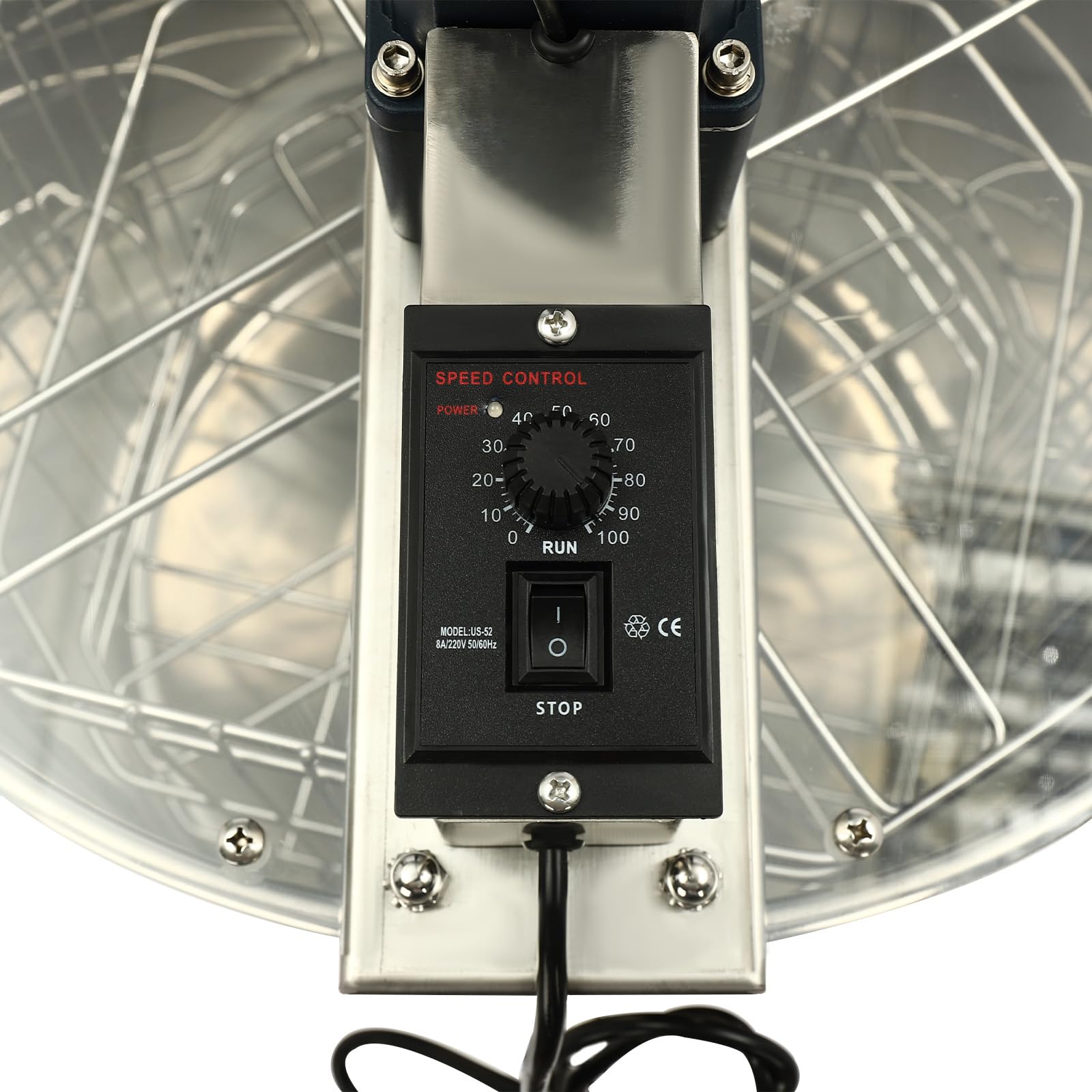 Centrifuga elettrica da 140 W a 8 favi estrattore di miele in acciaio inox 370 RPM con regolatore di velocità, centrifuga diagonale con 4 cornici piccole e 4 cornici standard, 50 x 73 cm