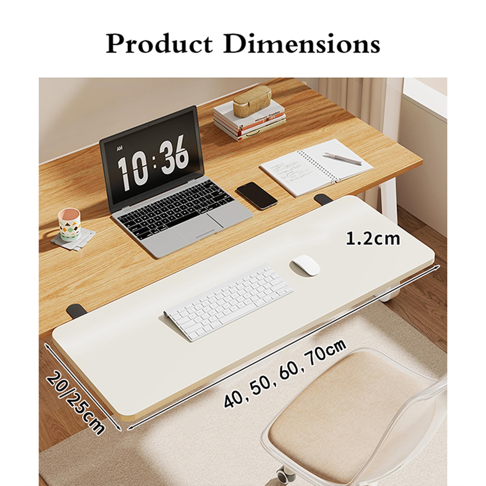 Erweiterbare Schreibtischablage, verstellbarer Tastatur-Organizer, multifunktionale Schreibtischverlängerung, vielseitige Büroaufbewahrungslösung, ergonomisches Schreibtischzubehör für Zuhause und