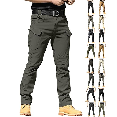Tactical Pants for Men Water Resistant Hiking Cargo Pants Multi