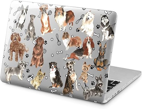 Funda rígida compatible con MacBook Pro 16 14 M3 M2 2023 M1 Pro 13 2022 Air 13 2021 Retina 2020 Mac 11 12 razas divertida cubierta protectora para