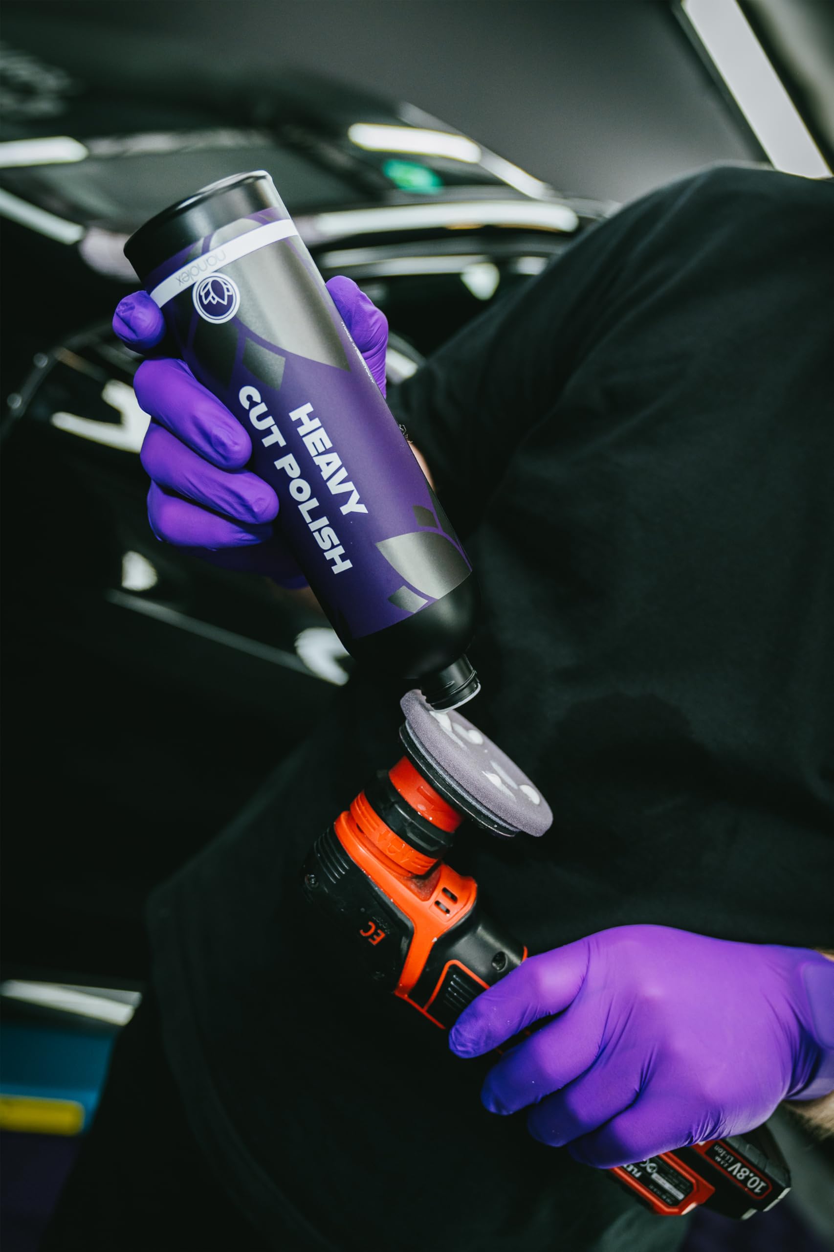 Nanolex Heavy Cut Politur, Premium Schleifpolitur & Schleifpaste für alle Autolacke, Polierpaste Auto entfernt tiefe Kratzer & Schleifspuren bis 1.500er Körnung, silikonfreier Lackreiniger, 1 x 750ml