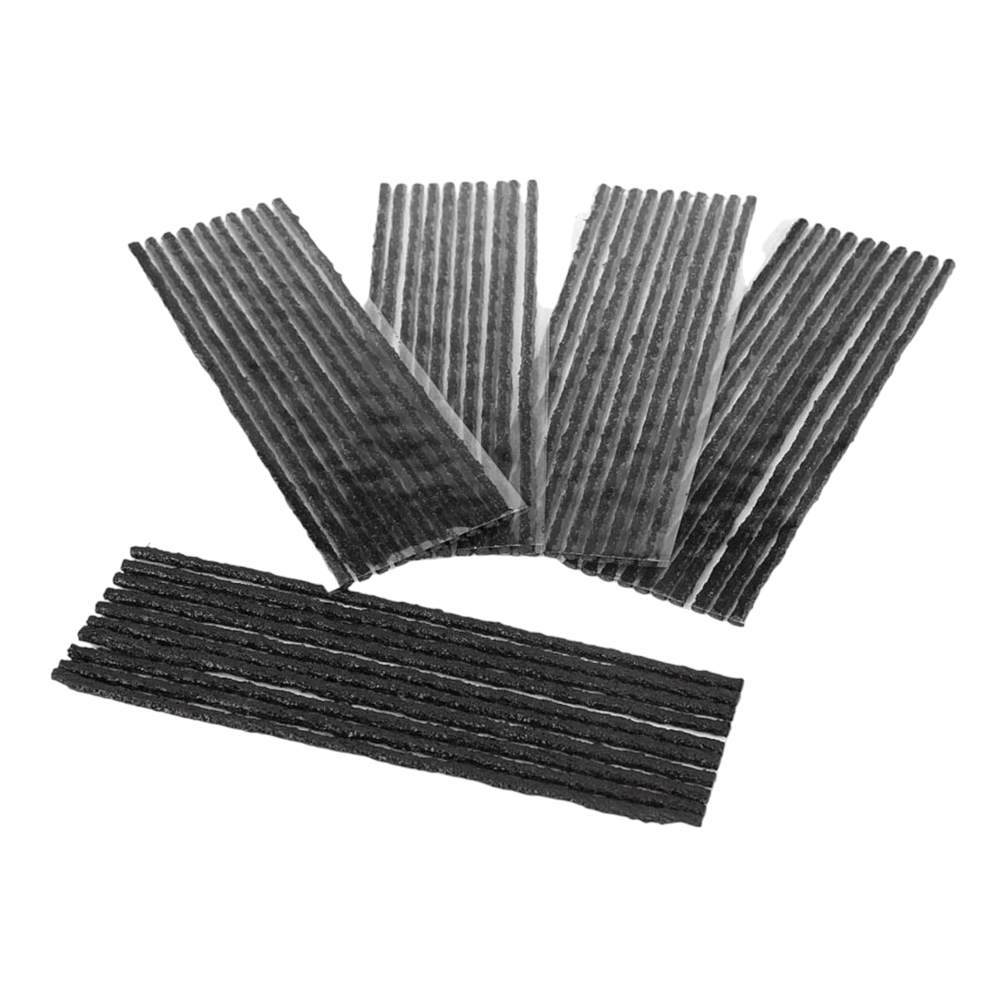x50 Puncture Repair Tyre Strings 7 1/4" Black Thin 185mm x 4mm Tire Tubeless Strip String Plug