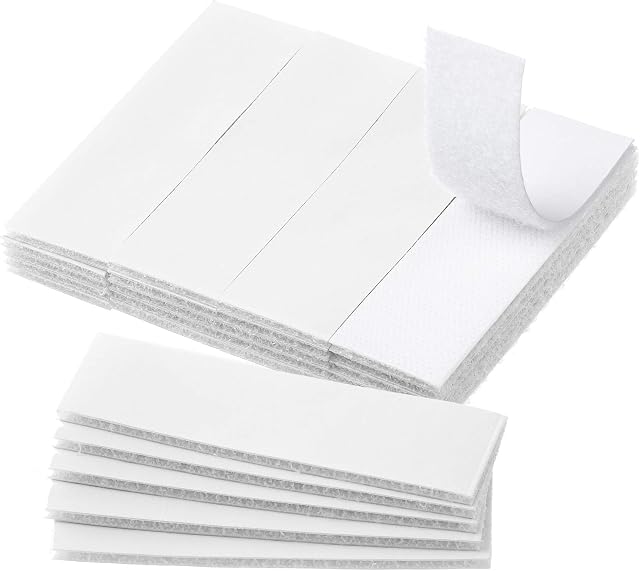 BRAVESHINE Picture Hanging Strips Heavy Duty, 25 Pack Picture Mounting Strips, Hook Loop Adhesive Strips, Removable Wall Fastener Tape for Pictures, Wall décor and Signs (3x10cm,White)