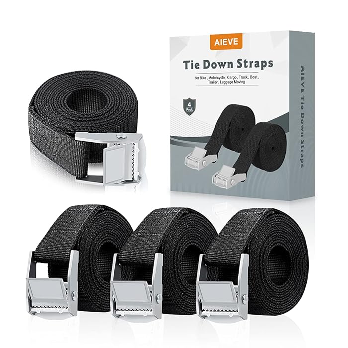 Buy AIEVE 4 Pack Tie Down Straps, Roof Rack Straps Heavy Duty