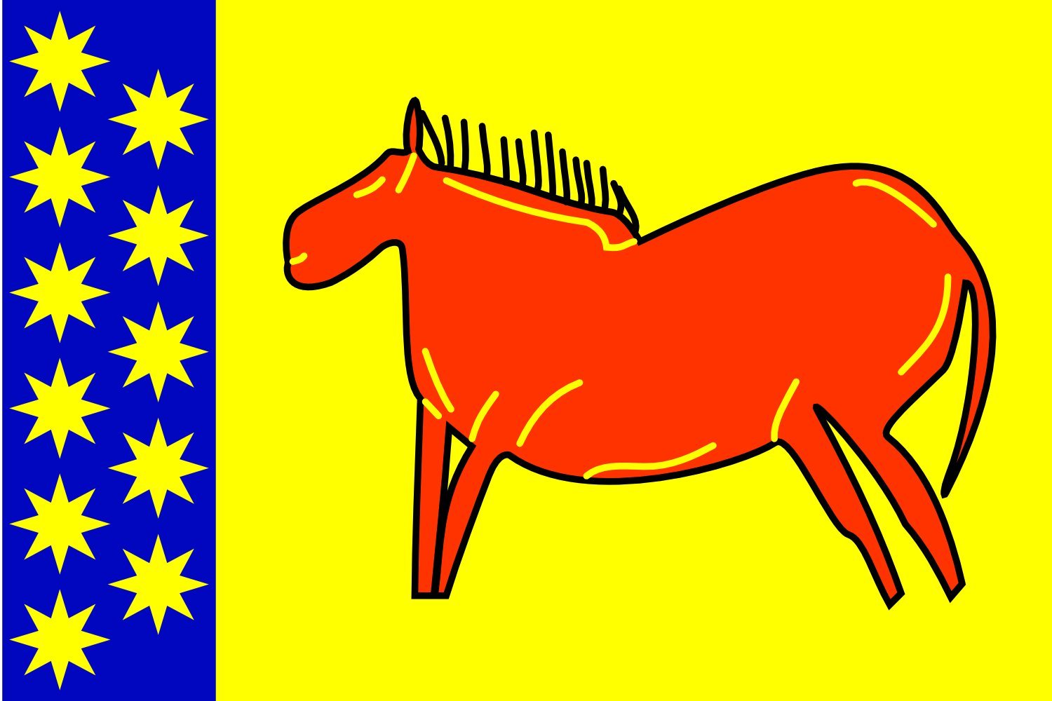 Drapeau large Candamo grand format paysage 90x150cm de 1.35m²