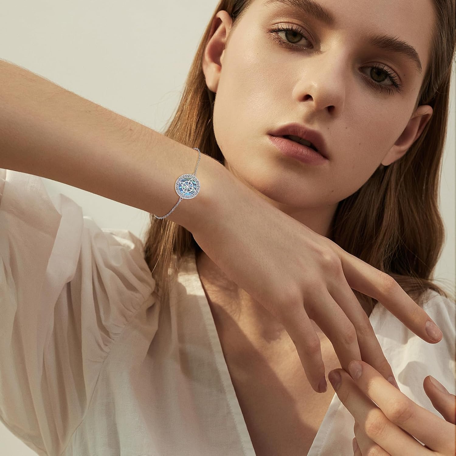 Witches Knot Bracelet Sterling Silver Witch Knot Bracelet Wicca Jewelry Gifts for Women