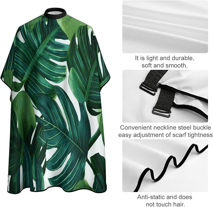 Capa para Corte de Cabello Banana Leaves Impermeable miniatura 4