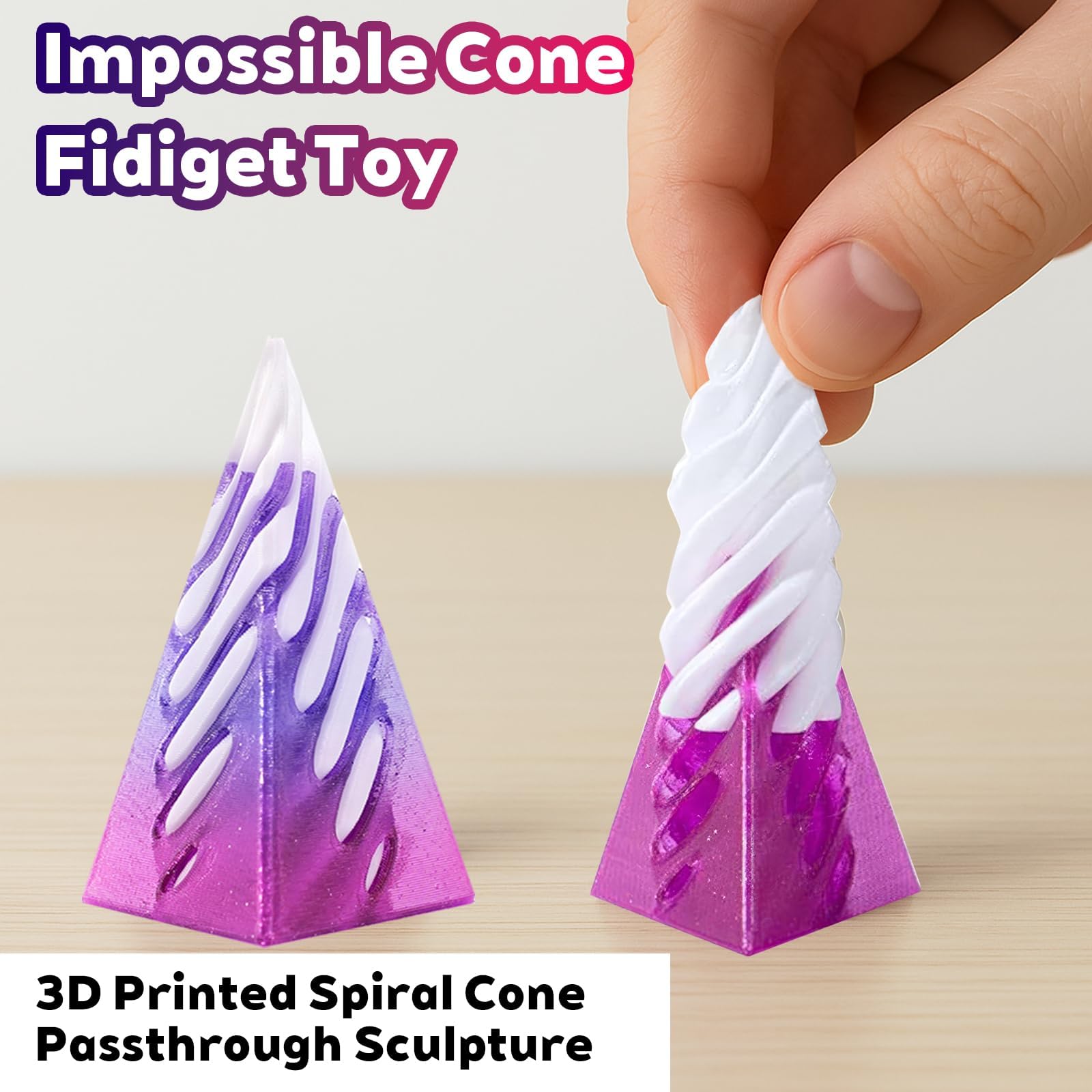 5 PCS Spiral Cone Fidget, Cone Fidget, Impossible Cone - Image 4