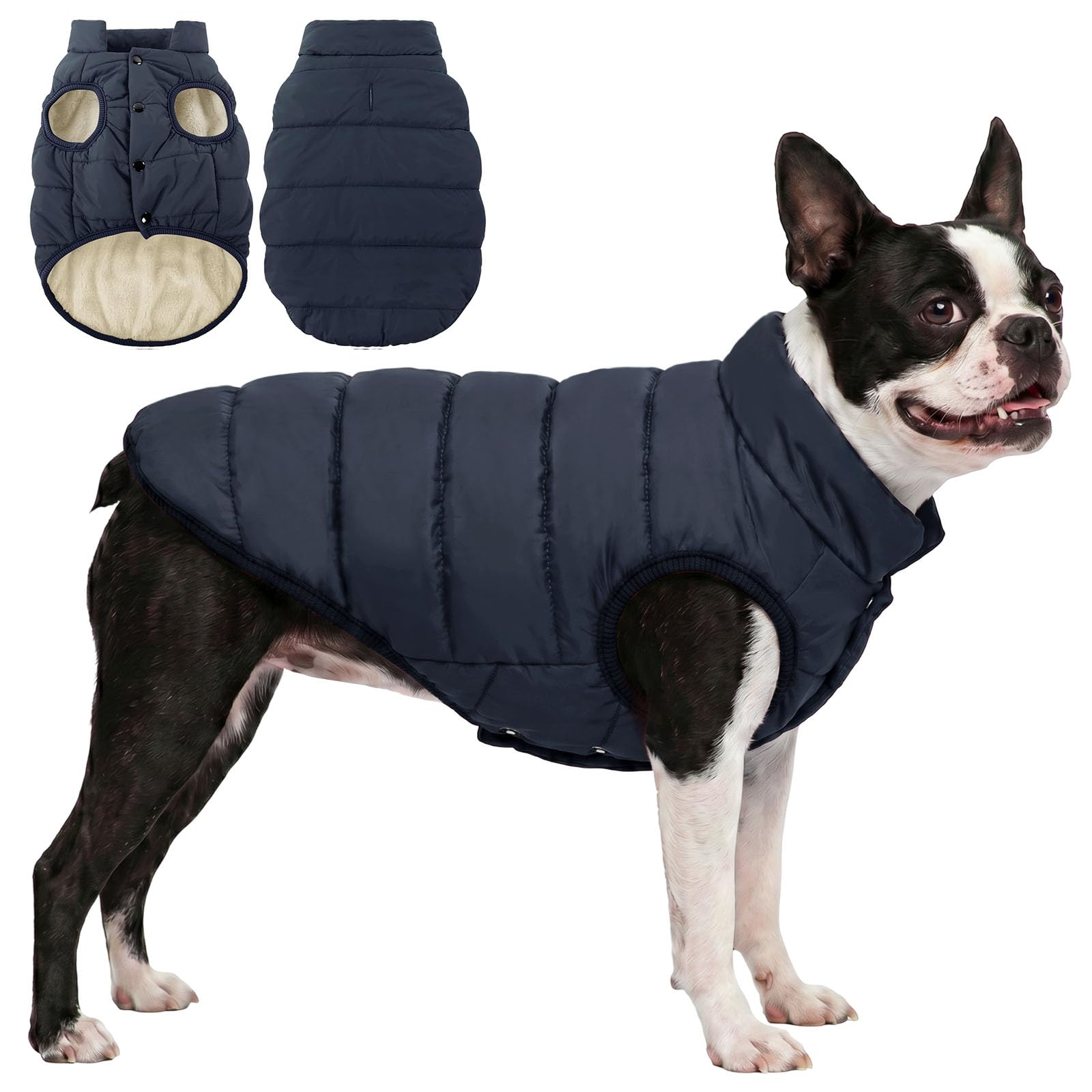 Dog Winter Coat Dog Fleece Puffer Jacket for Small Medium Large Dogs