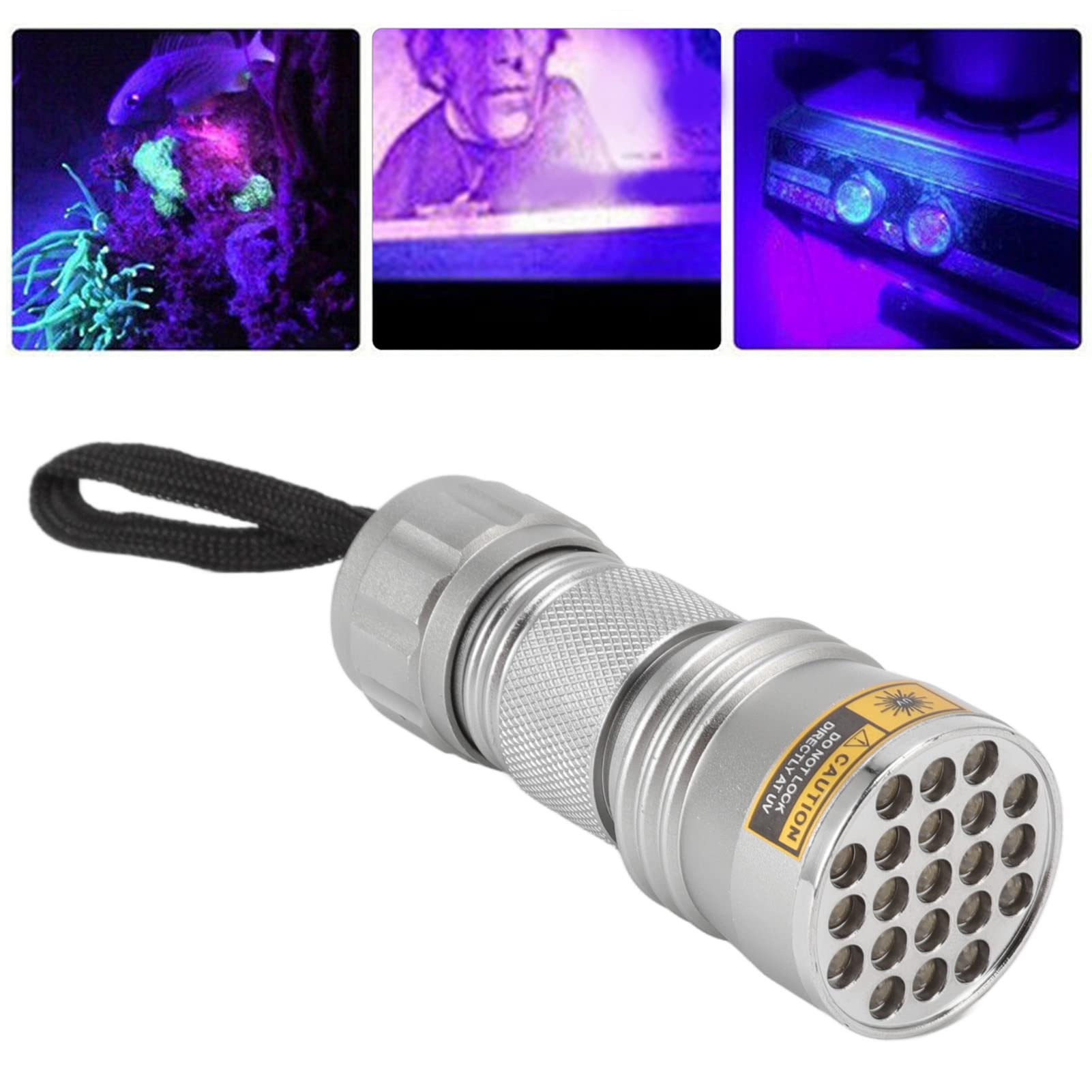 Linterna UV De Mano Con Zoom - Luz Ultravioleta 300-395nm Para Detección De Escorpiones, Manchas Y Esterilización