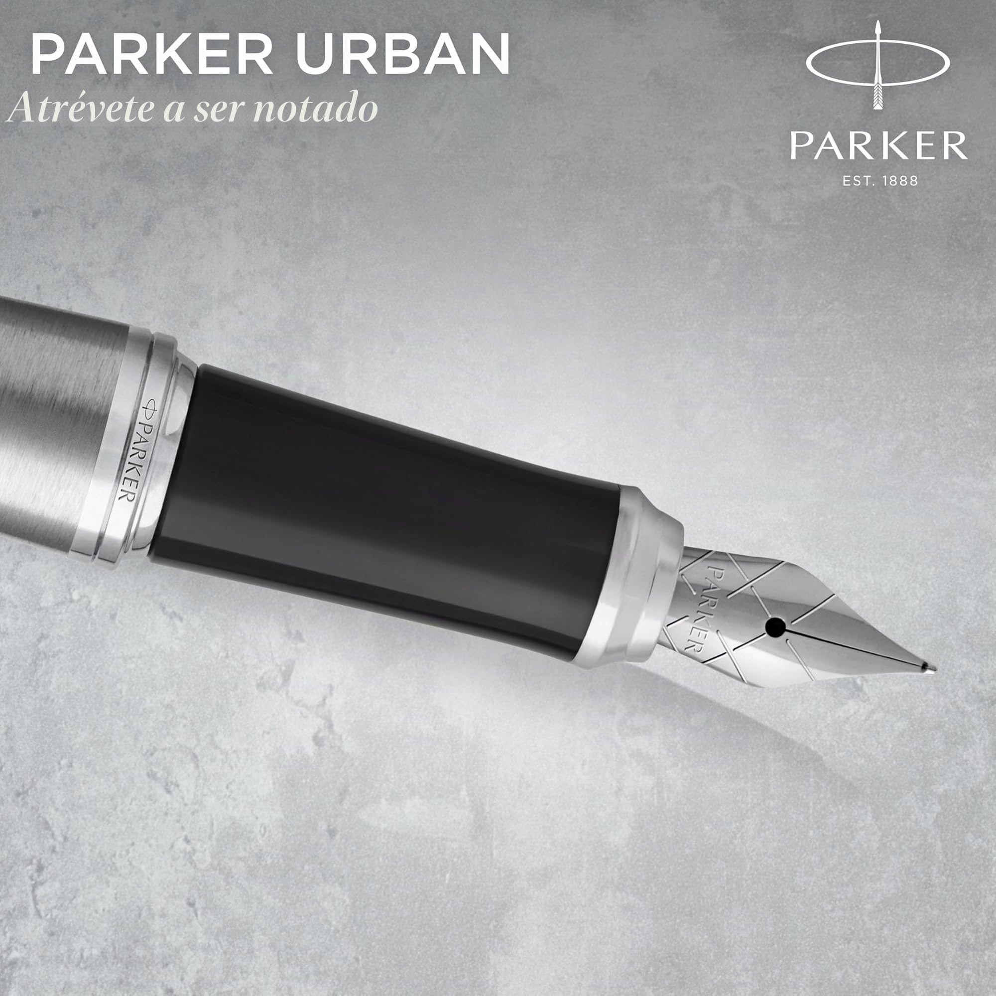 Parker Urban Pluma estilográfica | color metálico “metro” | plumín medio | tinta azul | en estuche de regalo