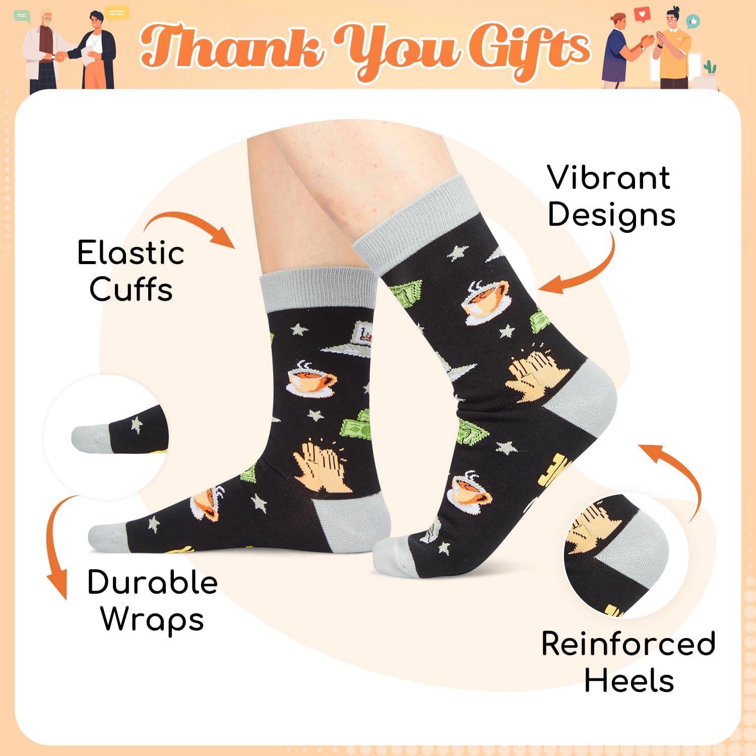 HAPPYPOP Appreciation Gift Ideas - Funny Teacher Principal Boss Coworker Employee Socks - Image 4