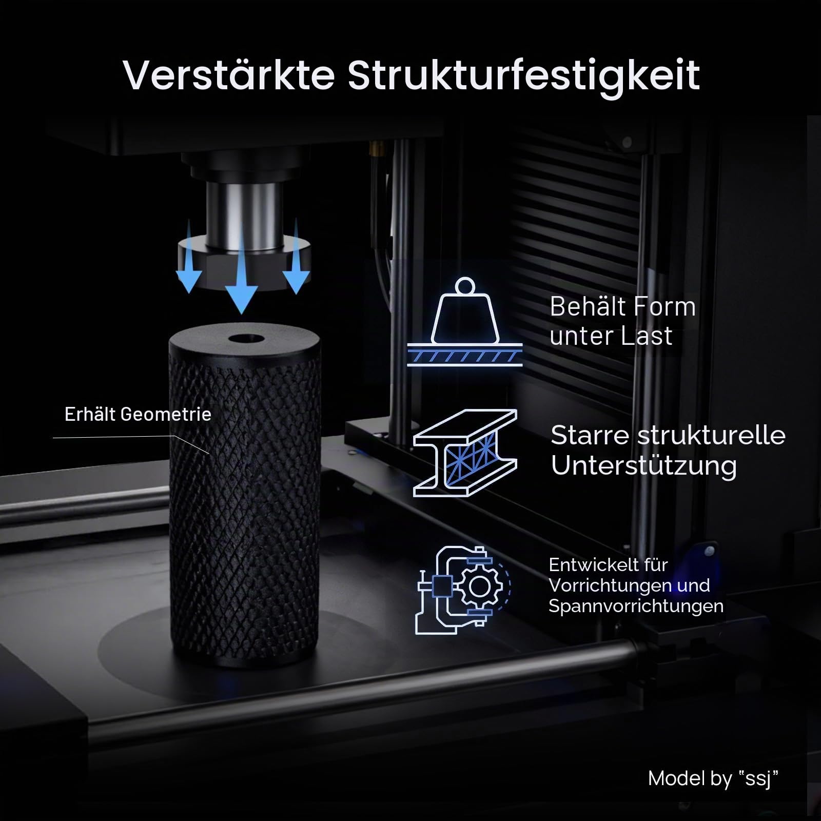 Siraya Tech Fibreheart TPU-GF 3D-Drucker-Filament, glasfaserverstärktes TPU, extrem geringe Verzugstendenz und leicht zu drucken, hohe Schlagfestigkeit, vibrationsdämpfend (Schwarz, 1 kg)