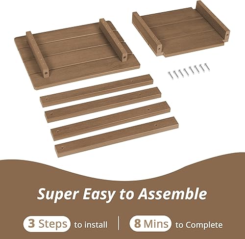 Miniatura 191 de LUE BONA HDPS - Mesa auxiliar para exteriores, pequeñas mesas auxiliares Adirondack para exteriores, mesa auxiliar exterior para patio, porche, Negro