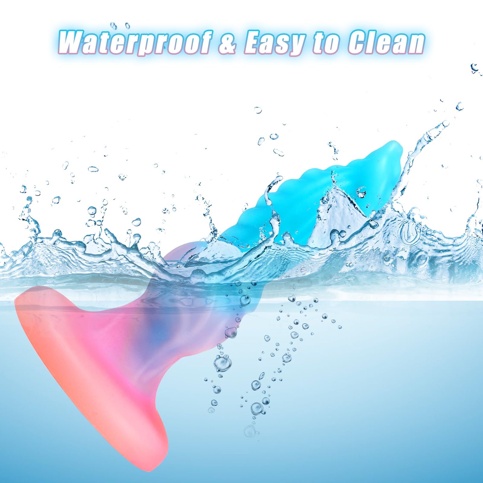 Luminous Dog Dildo for Women, 7'' Small Fantasy Monster Anal Dildo with Strong Suction Cup, Liquid Silicone G-spot Realistic Dragon Dildo for Prostate Massage, Adult Sex Toys for Women, Men