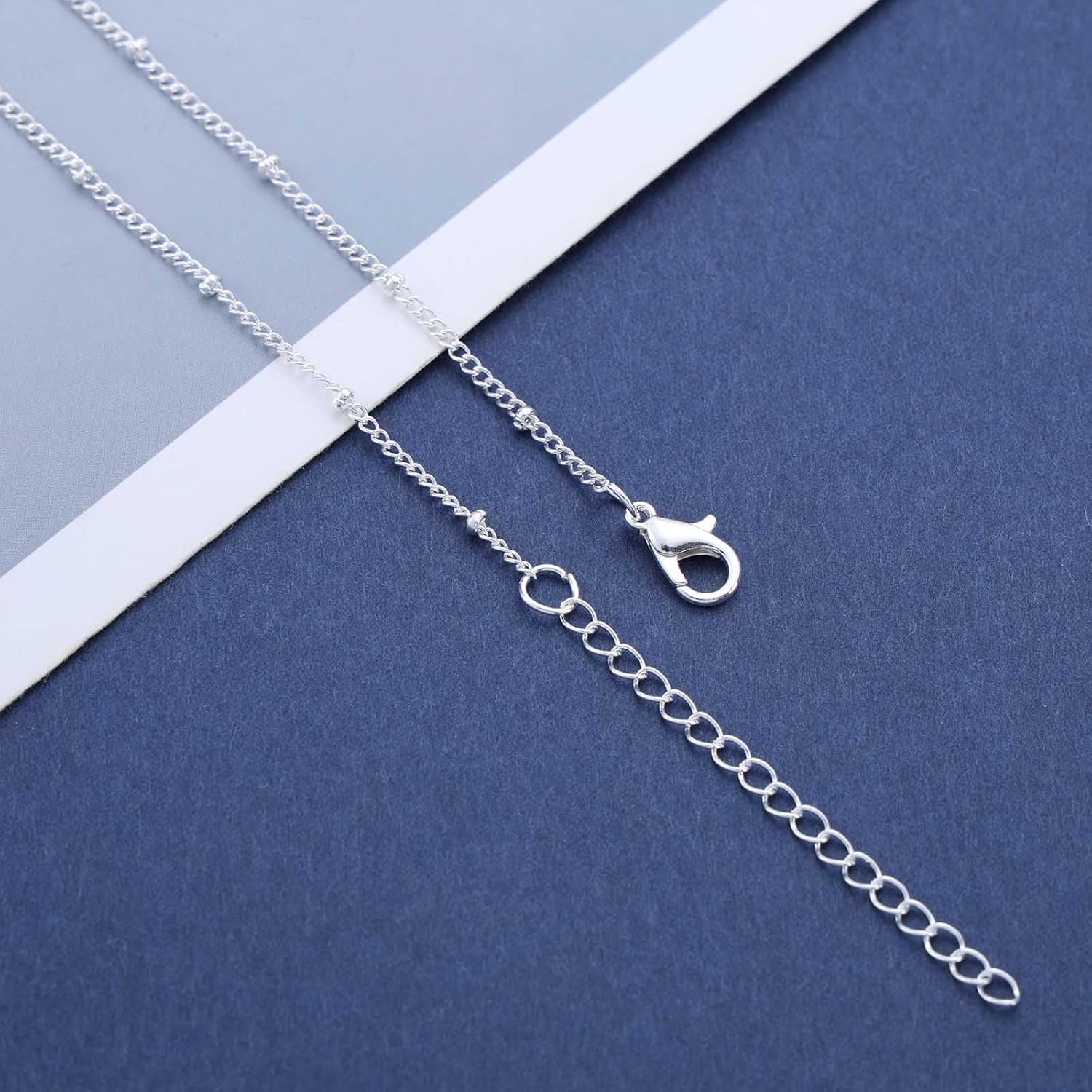 Bohemian Bow Choker Necklace Silver Bow Tie Pendant Necklace Small Bow Satellite Chain Necklace Minimalist Bow Station Box Chain Necklace Jewelry for Women Gifts - Image 7
