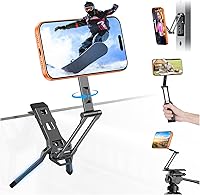 Vista 1 de OMOTON TP06 [Cordón equipado] para gancho de trípode MagSafe con parte trasera magnética y base Arca-Suiza, rotación de 360° con tornillo de 1/4