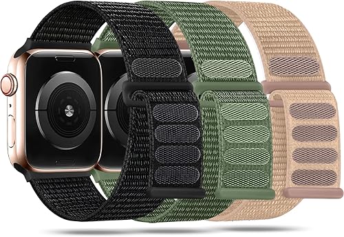 Paquete de 3 correas compatibles con Apple Watch Band de 1.496 pulgadas, 1.575 pulgadas, 1.614 pulgadas, 1.654 pulgadas, 1.732 pulgadas, 1.772