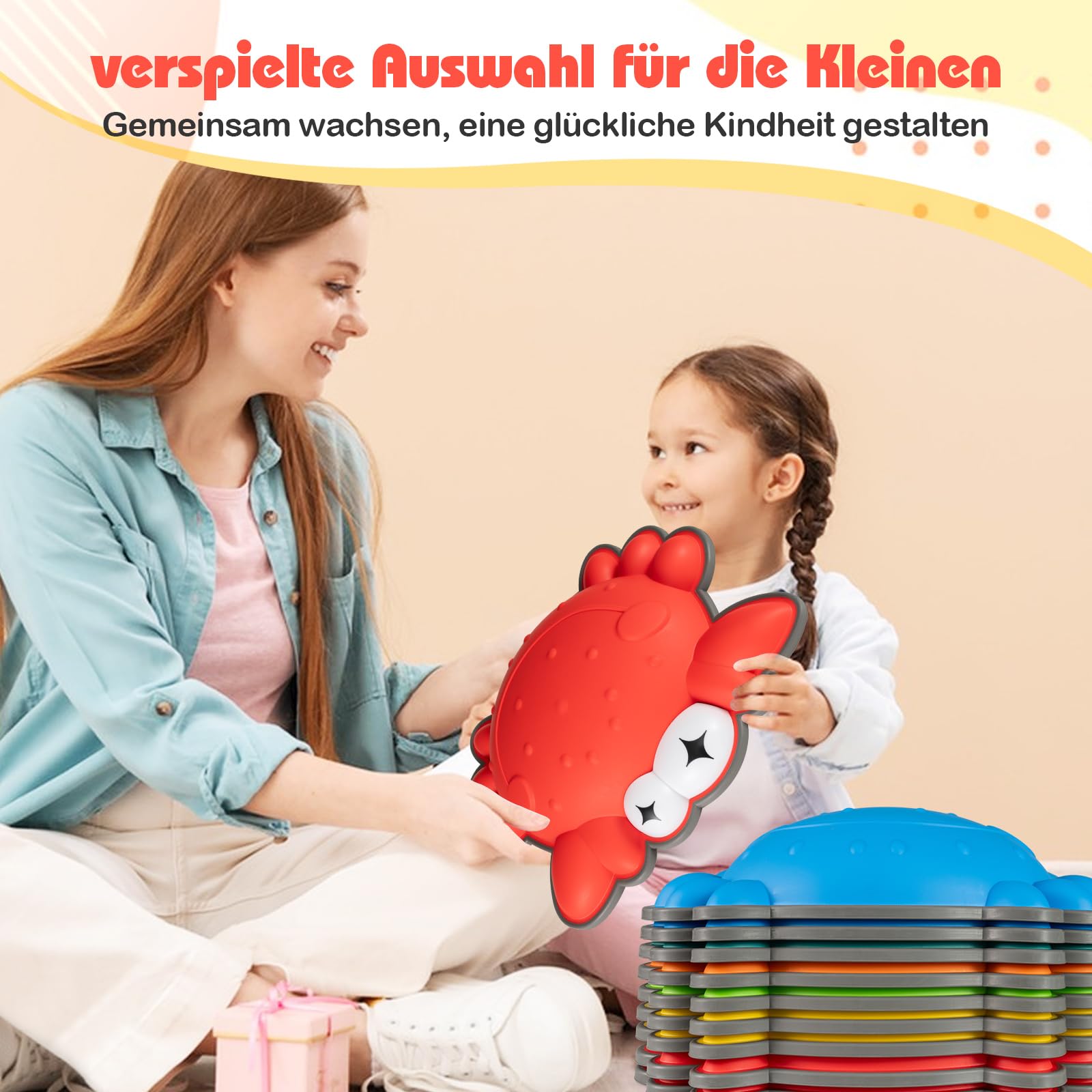 GOPLUS Kamienie do balansowania dla dzieci, kamienie do układania w stos 5/6/8/9/11 sztuk, antypoślizgowe, wspomagają równowagę, koordynację i motorykę, kamienie rzeczne, balansowanie dla dzieci od 3