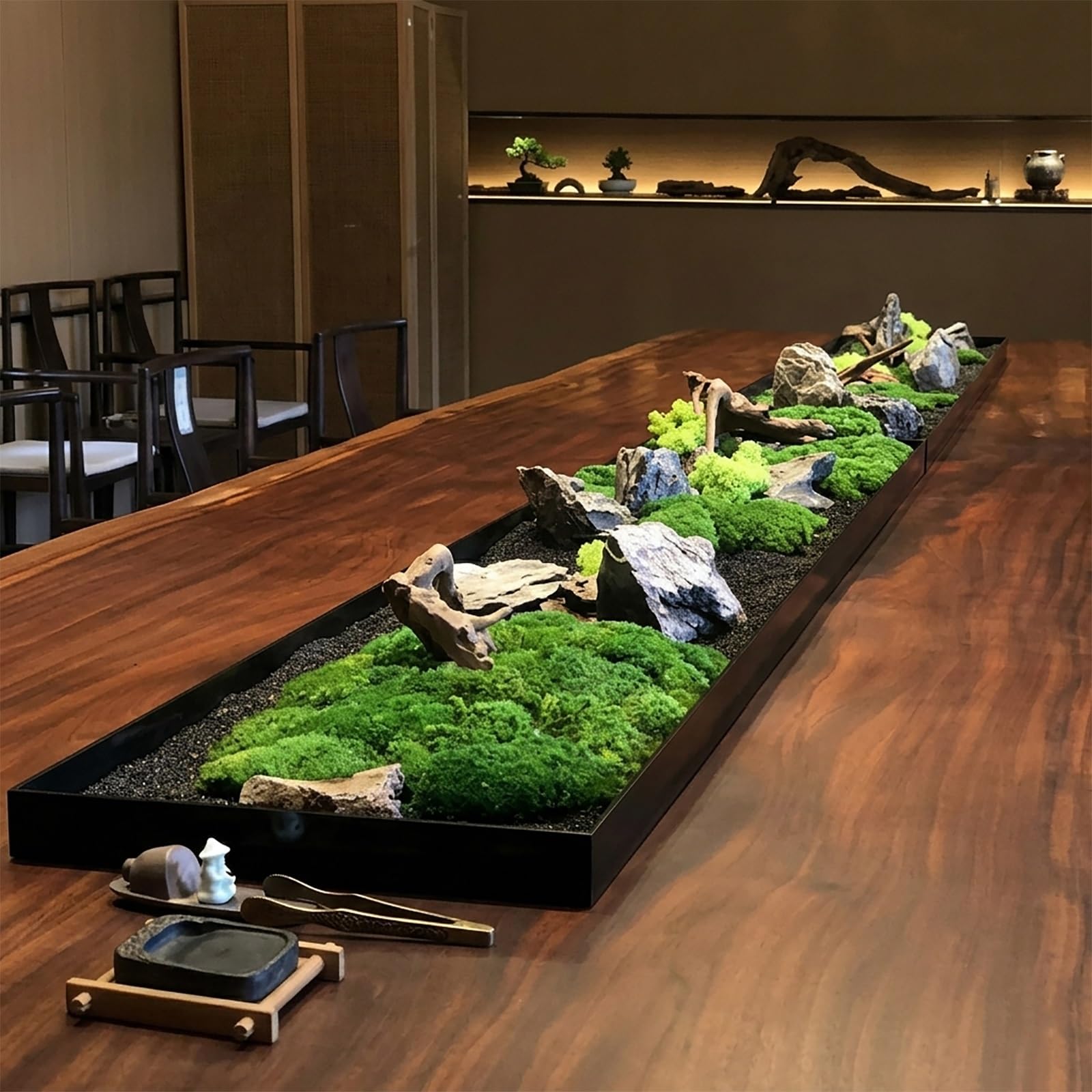 Ozdobna Taca Ze Stali Nierdzewnej 201 – Idealna Do OgrodóW Zen, Ekspozycji Bonsai, KąCika Kawowego, łAzienki I Blatu(80x30x5cm/31x12x2")