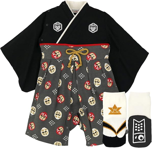 Amazon.co.jp: [KOTOBUKIEN] 袴 ロンパース 靴下付き 和装 フォーマル 