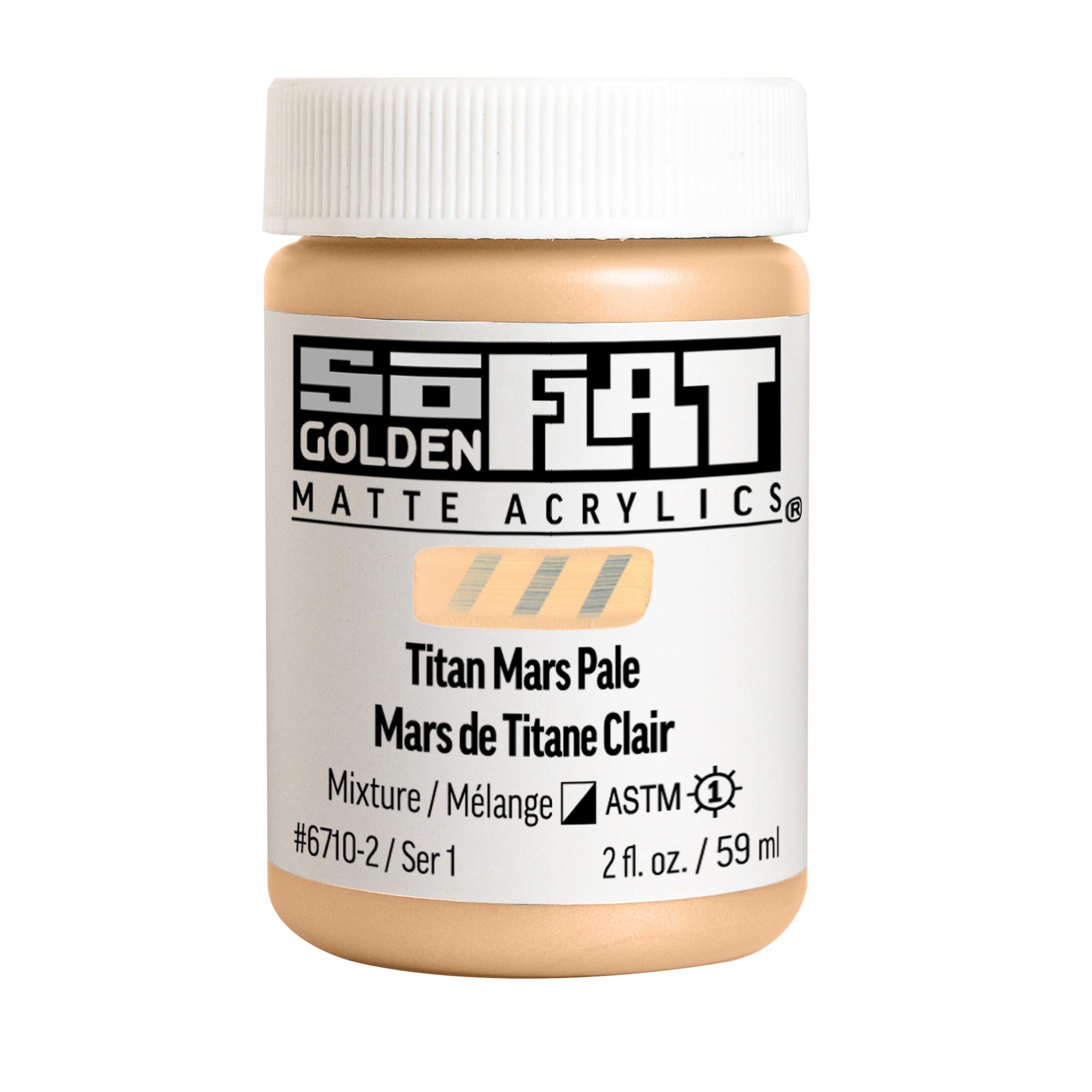 Golden : SoFlat : Matte Acrylic Paint : 59ml : Titan Mars Pale