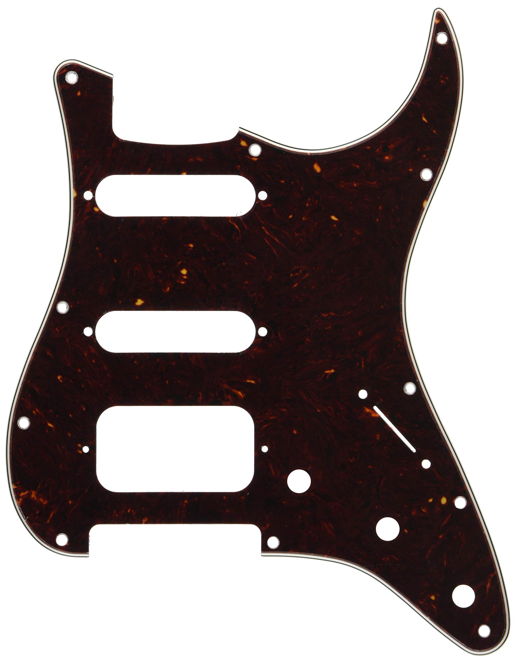 Fender Pickguard, Stratocaster® H/S/S, 11-Hole Mount, Brown Tortoise Shell, 4-Ply