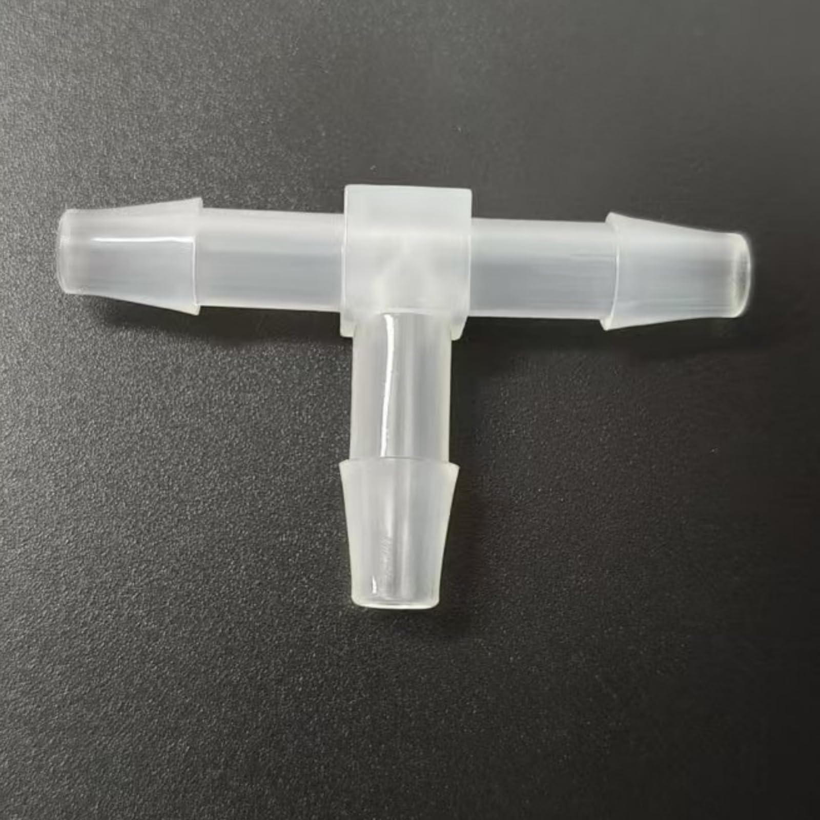25 Pack Equal 3 Way T-Shaped Barbed Hose Fittings - Durable PP Hose Barb Tee Adapter(6.4mm 1/4inch Sq)