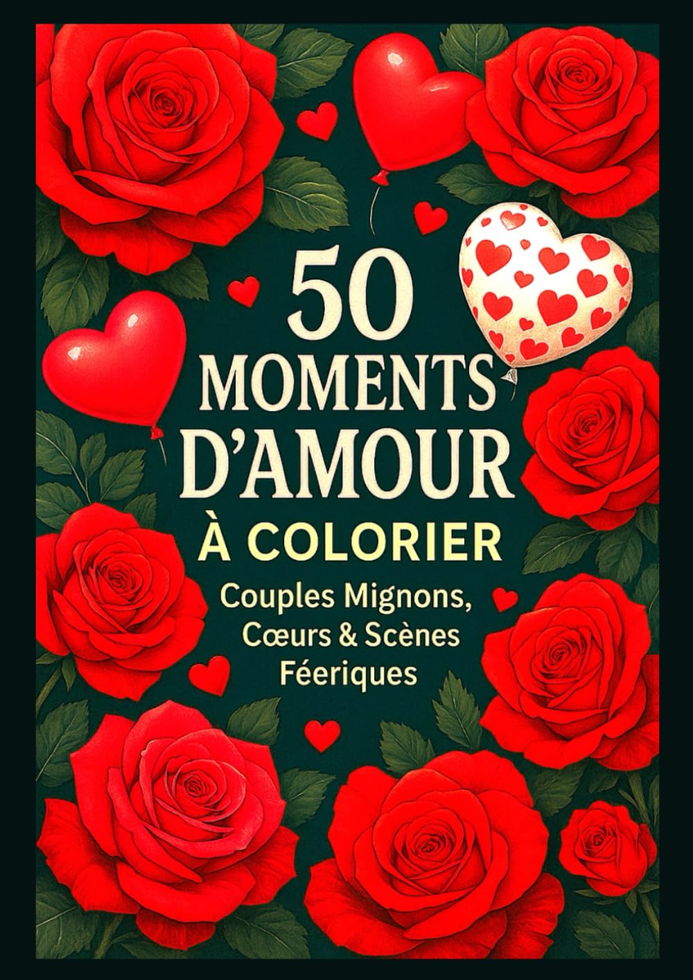 50 Moments d’Amour à Colorier – Couples Mignons, Cœurs & Scènes Féeriques: 50 illustrations adorables et encadrables : couples câlins & animaux, cœurs ... scènes féériques pour se détendre et rêver.