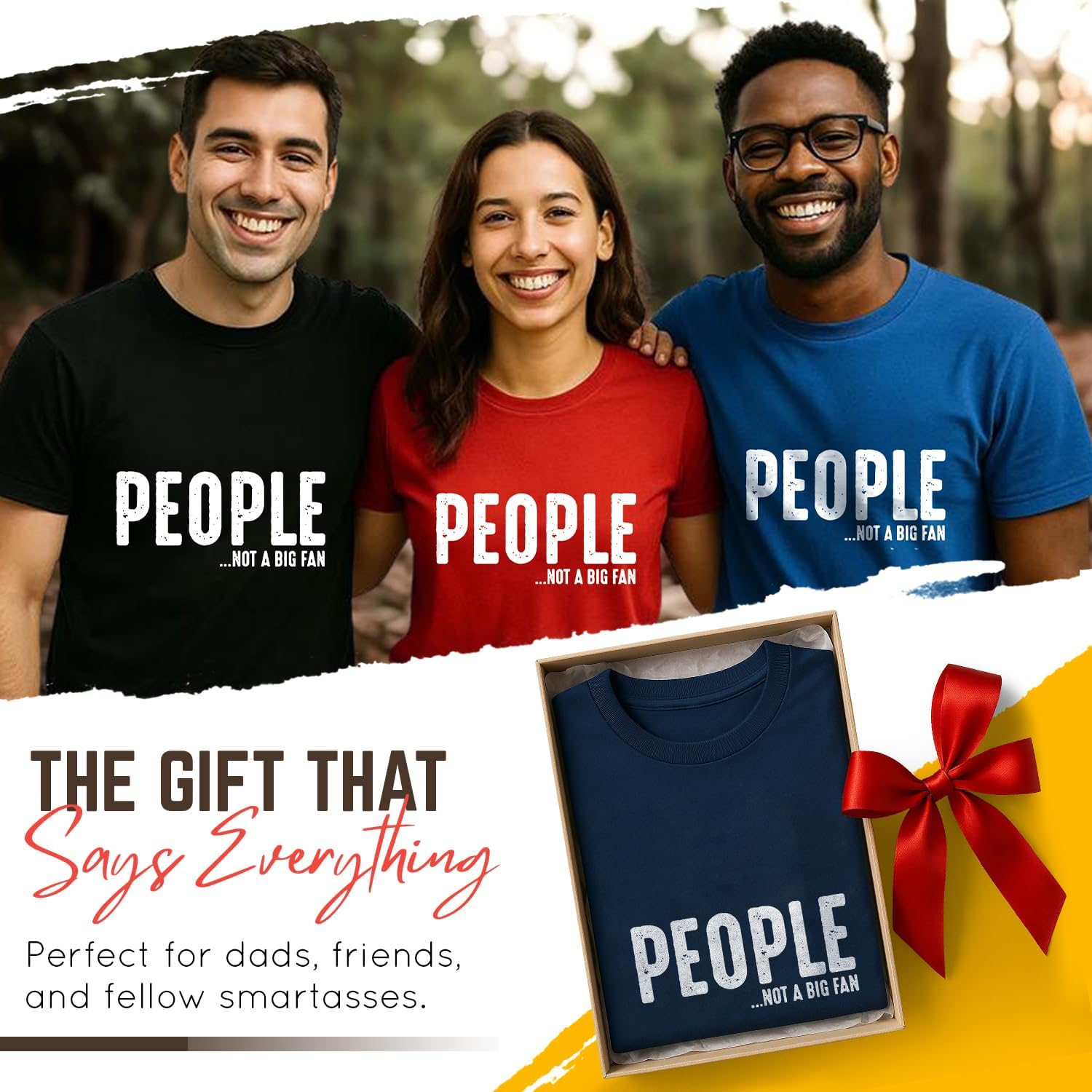 People Not A Big Fan About Me Sarcastic T Shirt | Bold Humor Novelty T Shirts for Men | Hilarious Men's Graphic Tees - Image 2