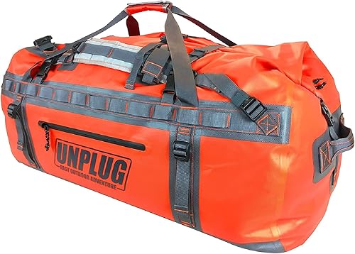 UNPLUG Ultimate Adventure Bag  Bolsa impermeable resistente 1680D  Bolsa de viaje grande que se puede utilizar para camping, motociclismo, canotaje