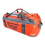 UNPLUG Ultimate Adventure | 1680D Heavy Duty Waterproof Bag | Large Travel Bag which can be Used for Camping, Motorcycling, Boating, or Hunting| 65L Adventure Orange