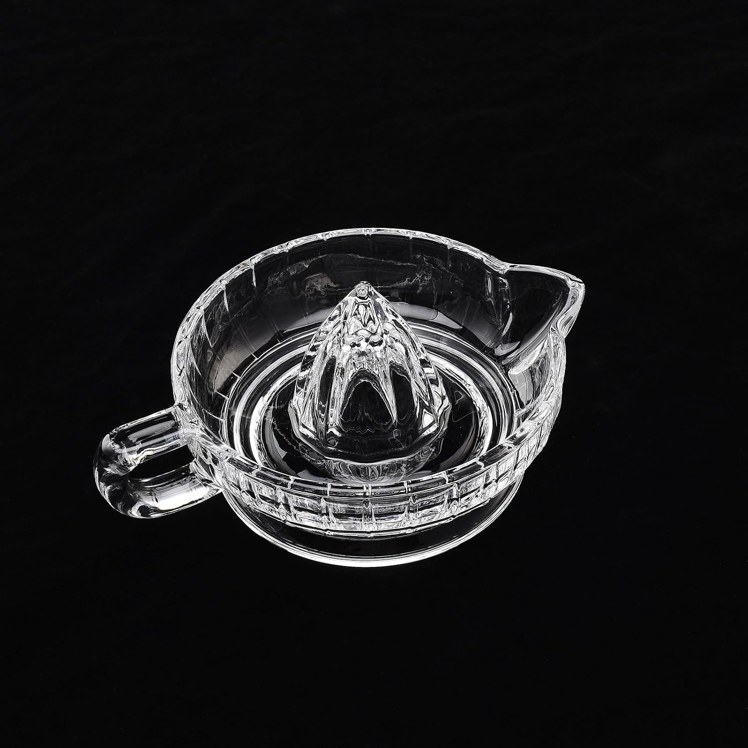 Ejoyous Manual Lemon Squeezer, Hand Press Juicer Heavyweight Glass Juicer for Fruit Juice Oranges Citrus Limes