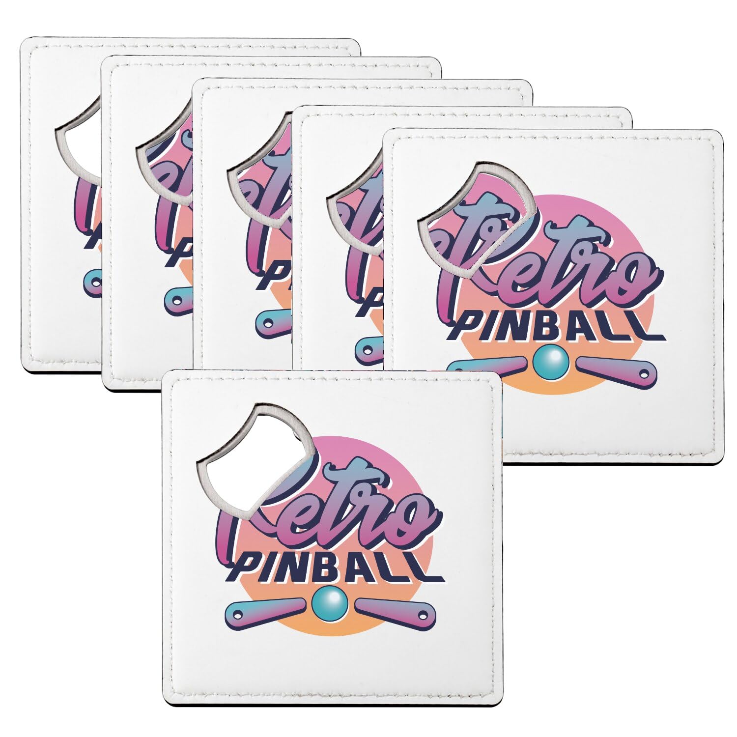 Sous-verre décapsuleur retro flipper pinball, le cadeau idéal pour fan d'arcade