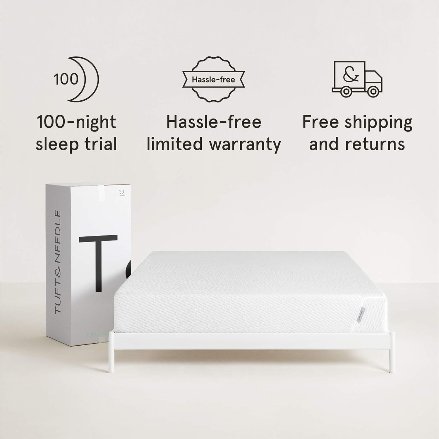 Amazon Com Tuft Needle Original King Adaptive Foam Mattress With Antimicrobial Protection Powered By Heiq Certipur Us 100 Night Trial Everything Else