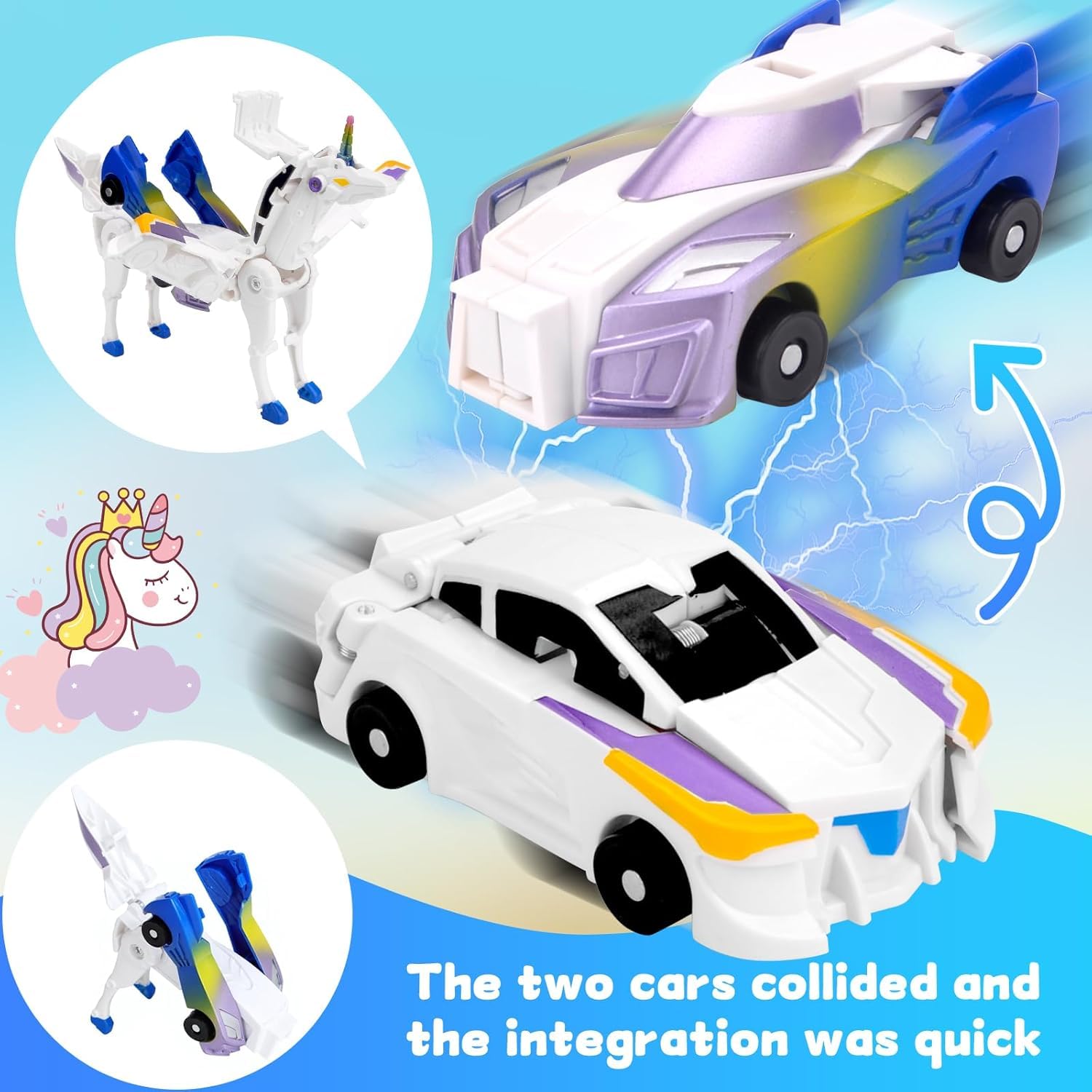 Felly Robocrash Transformierendes Auto-Spielzeug – 2-teilig, Magnetische Verwandlung, Für Kinder Ab 3 Jahren