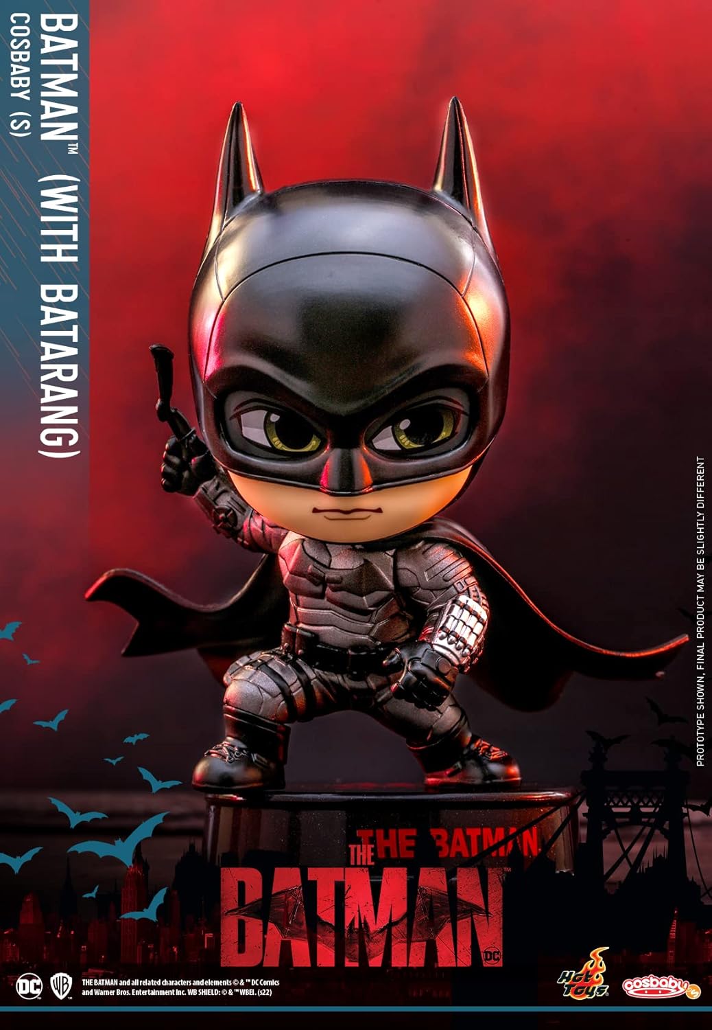 Kos Baby The Batman Batman (Batrang) Size S 120mm Hot Toys Sosok Lucu dan Menggemaskan untuk Koleksi Anda!