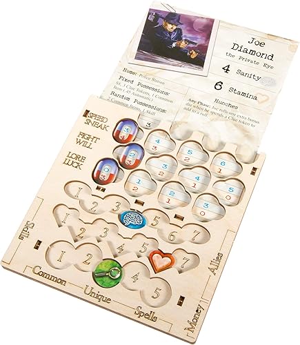 Vista 22 de The Broken Token Arkham Horror: The Card Game Revised Core Set Organizador compatible, caja de almacenamiento de madera para juegos de mesa
