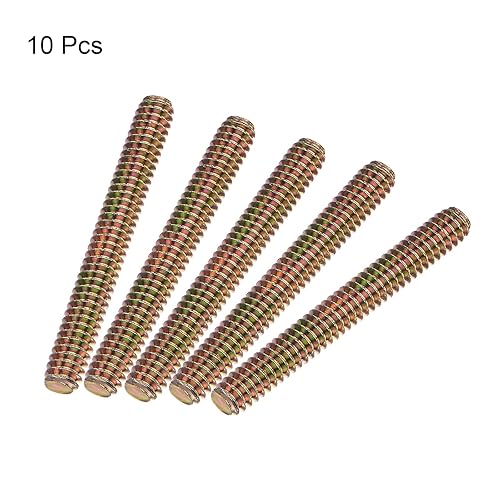 Miniatura 51 de uxcell 8 piezas de zinc de color totalmente roscado varilla 1/4"-20, 2" longitud, tornillo de rosca de acero al carbono para montaje de muebles