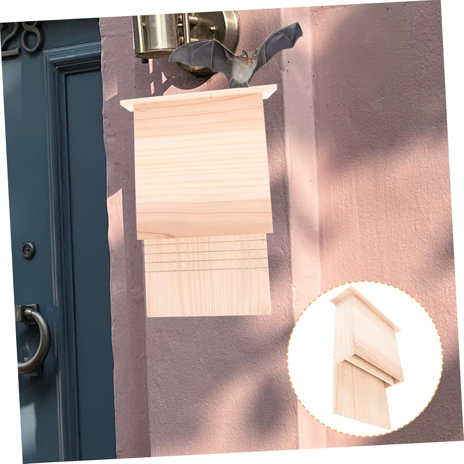 Outdoor Bat House Durable Bat Shelter for Backyard Courtyard Design Easy to Use Weather Resistant for Bats to Roost Nest