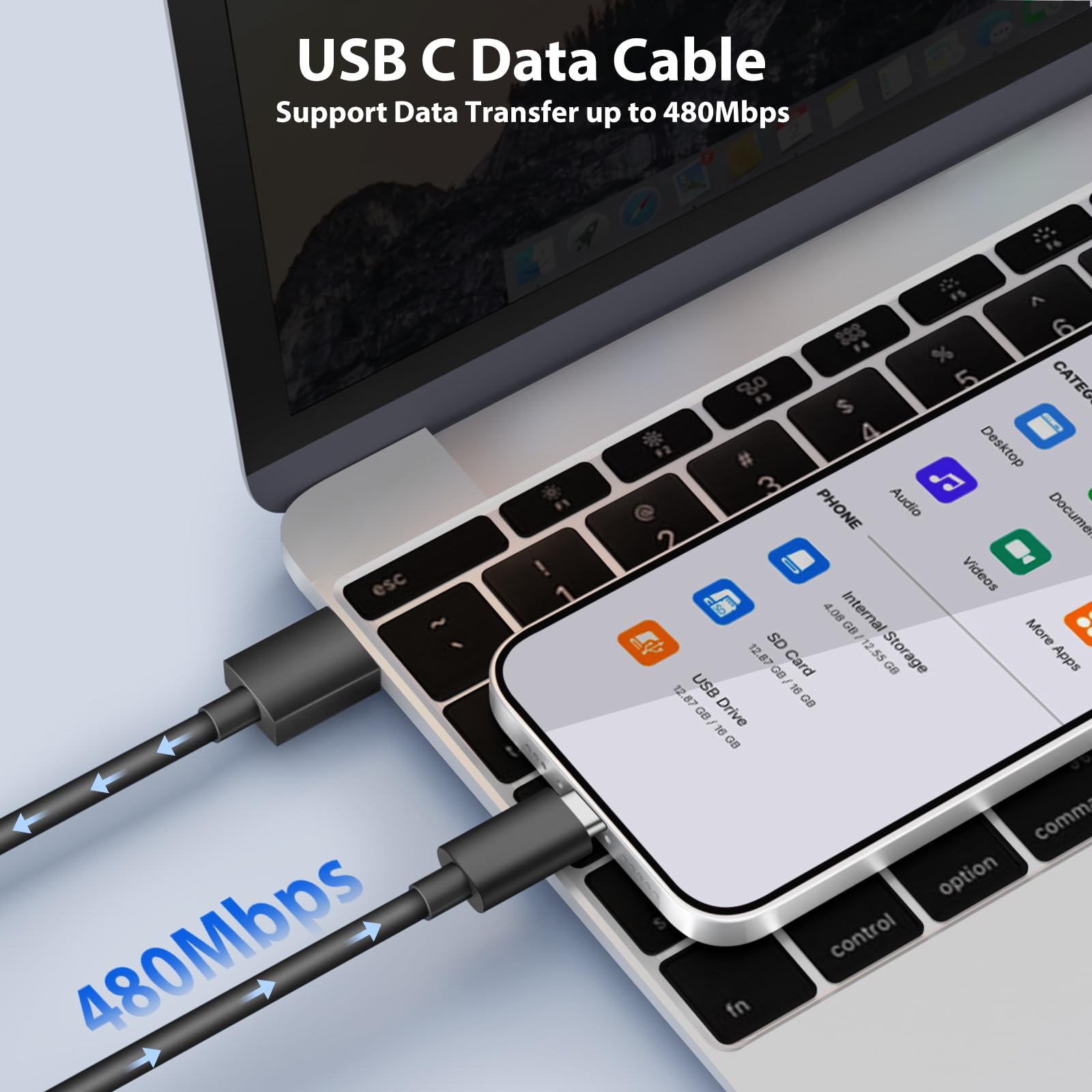 Cable USB a USB C de 3 pies, punta extendida de 10 mm, cable de carga rápida para iPhone 16 15/Samsung S25 S24 Ultra S23 S21 S20 S10/Blackview OUKITEL AGM teléfono resistente, tablet Fire, interruptor