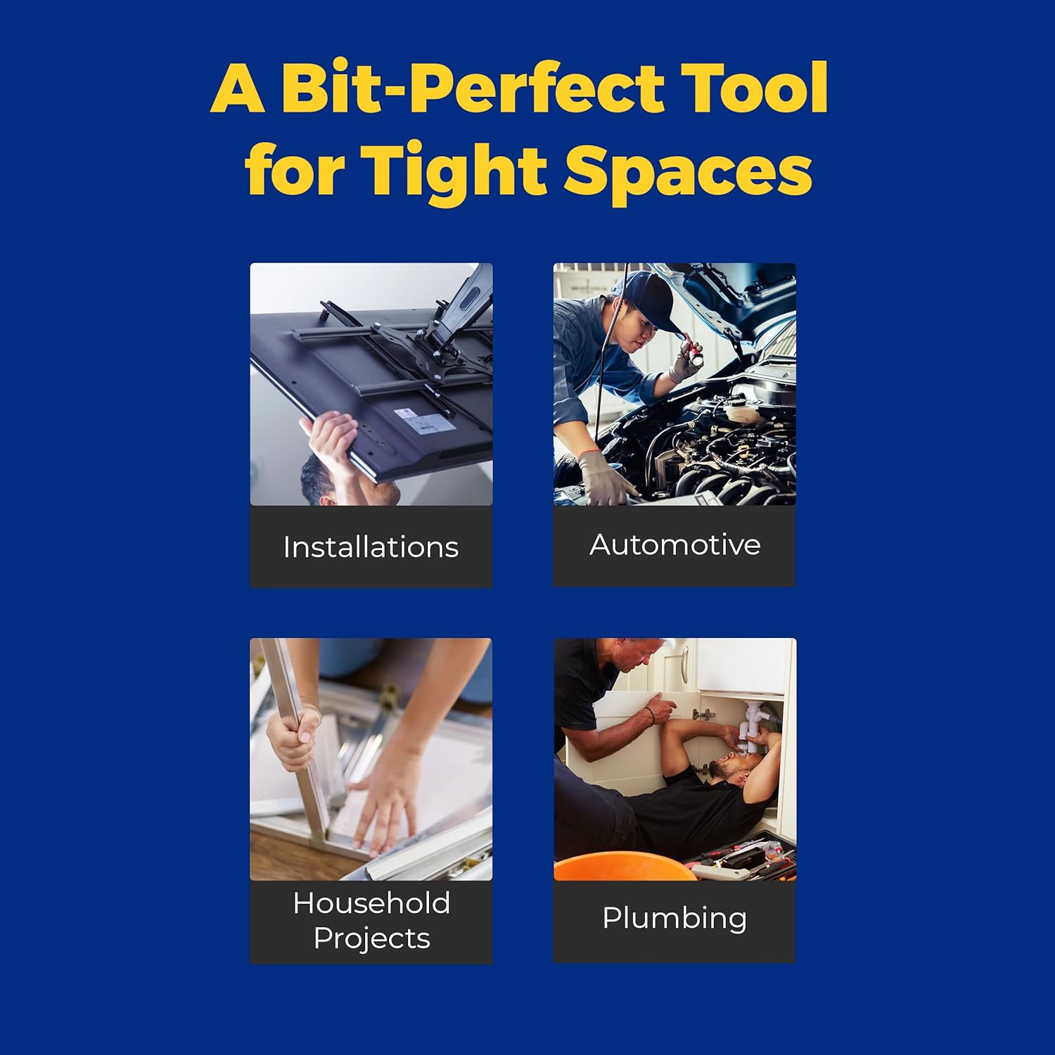 MEGAPRO® 13-in-1 Stubby Multi-Bit Screwdriver | Compact Driver | Small Screwdrive | Multi-bit Screwdriver for Tight Spaces