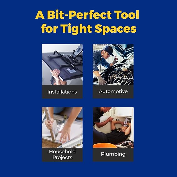 MEGAPRO 13-in-1 Stubby Multi-Bit Screwdriver | Compact Driver | Small Screwdrive | Multi-bit Screwdriver for Tight Spaces