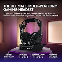 Vista 2 de Logitech G Astro A50 X Multi-Platform Wireless Gaming Headset + Base Station for PS5/Xbox/PC: PLAYSYNC Video & Audio Switcher, HDMI 2.1 4K 120Hz