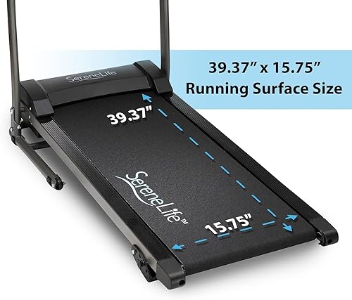 Miniatura 10 de SereneLife Folding Treadmill Exercise Running Machine - Electric Motorized Running Exercise Equipment