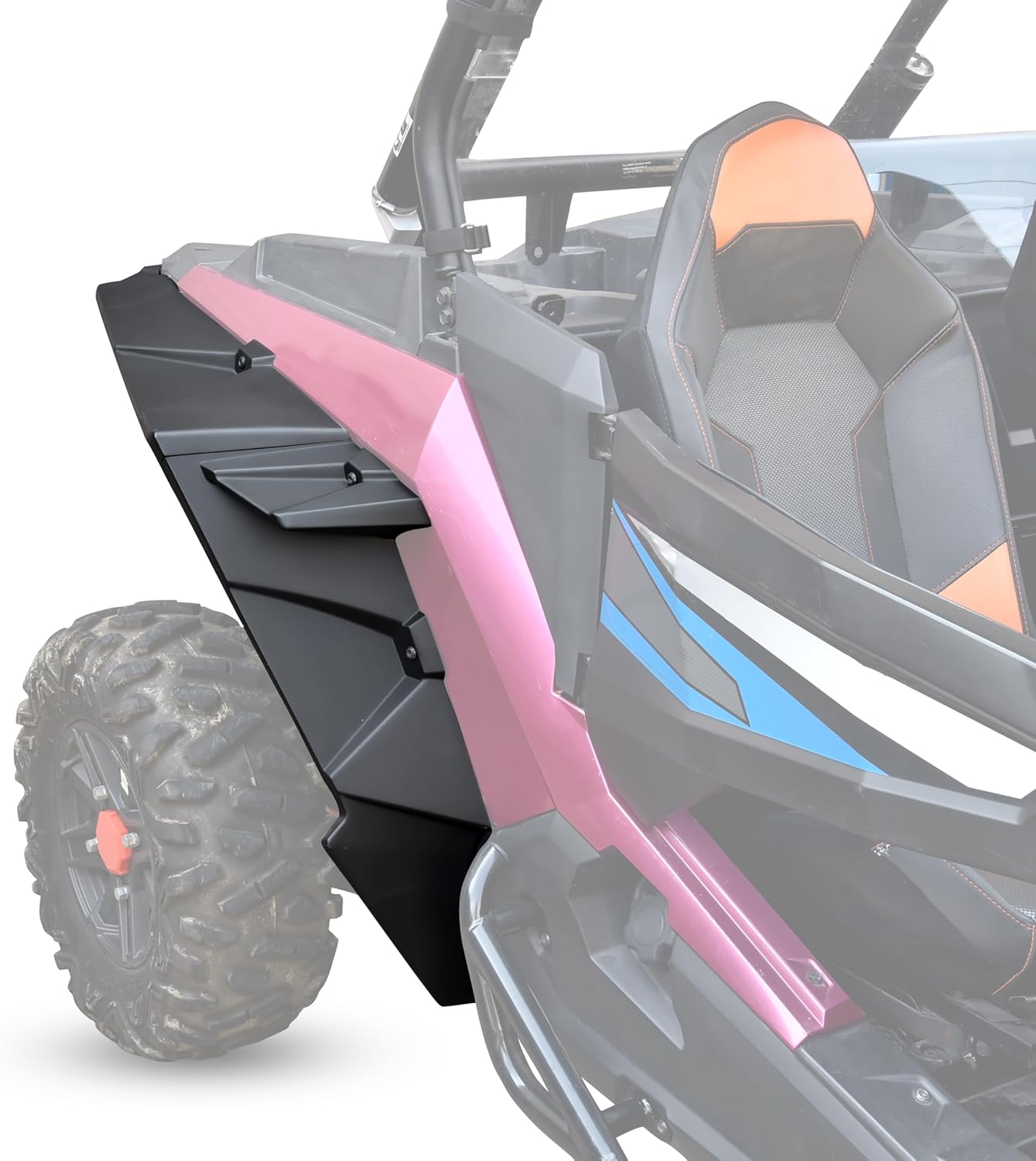 SAUTVS Wider Extended Rear Fender Flares Kit for Polaris RZR XP 1000/ XP 4 1000 2014-2023, XXL Rear Left & Right Mud Flaps Mud Guards Extension Accessories (4PCS)