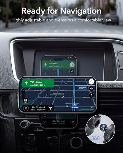 Miniatura 9 de ESR Cargador MagSafe para coche de 15 W con CryoBoost, fabricado para Apple, para soporte de automóvil MagSafe, cargador inalámbrico magnético para