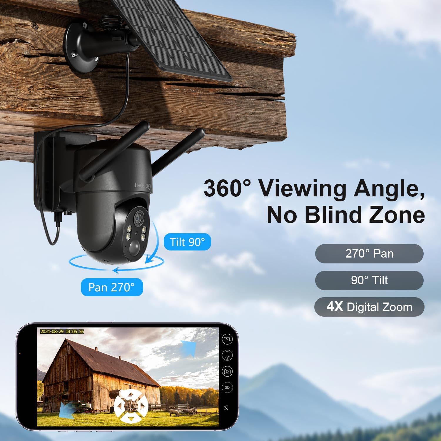 Security Cameras Wireless Outdoor LIWAN Wireless Solar Security