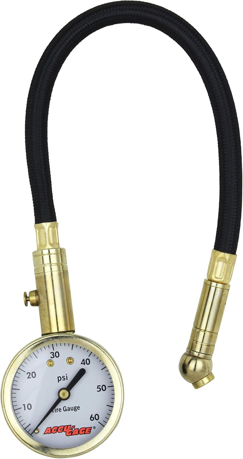 AccuGage H60XA (560 PSI) Swivel Angle Chuck Dial Tire Pressure Gauge